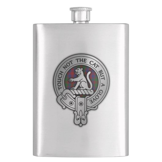 Clan MacGowan Crest & Tartan Flacon (Voorkant)