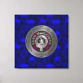 Clan MacGowan Crest & Tartan knoop op distel Canvas Afdruk (Voorkant)