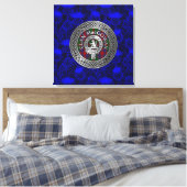 Clan MacGowan Crest & Tartan knoop op distel Canvas Afdruk (Insitu (Slaapkamer))