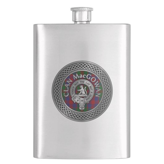 Clan MacGowan Crest & Tartan Knot Flacon (Voorkant)
