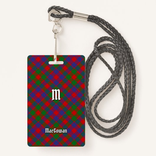 Clan MacGowan Tartan Badge (Voorkant met draagriem)