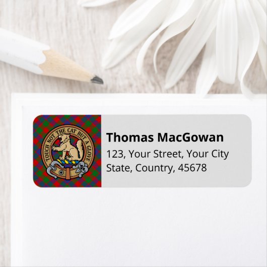 Clan MacGowan Tartan Etiket (Insitu)