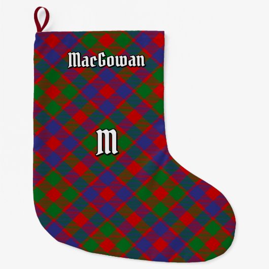 Clan MacGowan Tartan Grote Kerstsok (Voorkant)