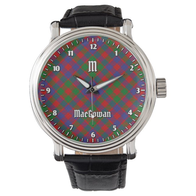 Clan MacGowan Tartan Horloge (Voorkant)