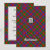 Clan MacGowan Tartan Kaart (Voorkant / Achterkant)