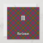 Clan MacGowan Tartan Kaart (Voorkant)