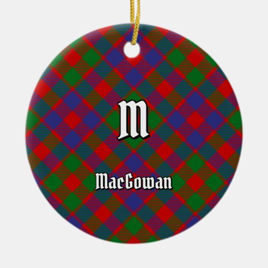 Clan MacGowan Tartan Keramisch Ornament (Voorkant)