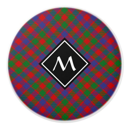 Clan MacGowan Tartan Keramische Knop (Voorkant)