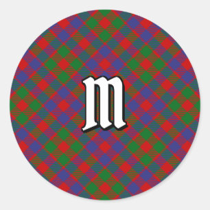 Clan MacGowan Tartan Ronde Sticker