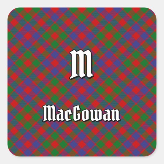 Clan MacGowan Tartan Vierkante Sticker (Voorkant)
