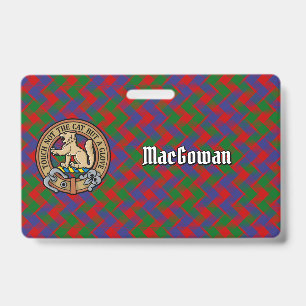 Clan MacGowan wapen over tartan Badge
