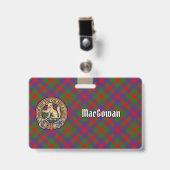 Clan MacGowan wapen over tartan Badge (Voorzijde met clip)