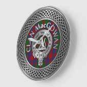Clan MacGowan Wapen & Tartan Knoop Grote Klok (Hoek)