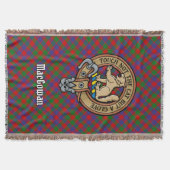 Clan MacGowan wapenschild over tartan Deken (Voorkant)