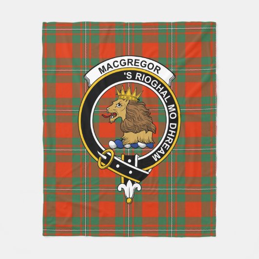Clan MacGregor Ancient Tartan Pset Fleece Deken (Voorkant)