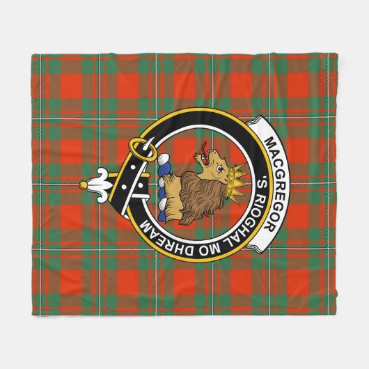 Clan MacGregor Ancient Tartan Pset Fleece Deken (Voorkant (Horizontaal))