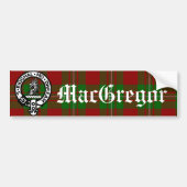 Clan MacGregor Crest Badge en Tartan Bumpersticker (Voorkant)