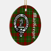 Clan MacGregor Crest Badge en Tartan  Keramisch Ornament (Rechts)