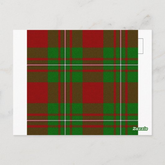 Clan MacGregor Crest Badge & Tartan Briefkaart (Achterkant)