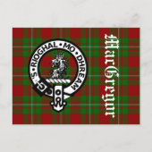 Clan MacGregor Crest Badge & Tartan Briefkaart (Voorkant)