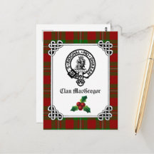 Clan MacGregor Crest Badge & Tartan Holiday
