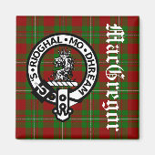 Clan MacGregor Crest Badge & Tartan Magneet (Voorkant)