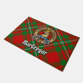 Clan MacGregor Crest boven Tartan Deurmat (Schuin)