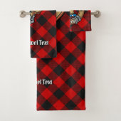 Clan MacGregor Crest over Rob Roy Tartan Bad Handdoek (Insitu)