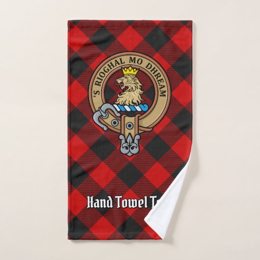 Clan MacGregor Crest over Rob Roy Tartan Bad Handdoek (Handdoek)