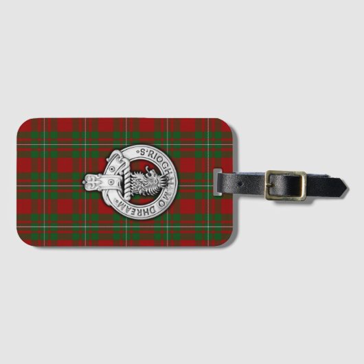 Clan MacGregor Crest & Tartan Bagagelabel (Voorkant (horizontaal))