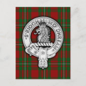 Clan MacGregor Crest & Tartan Briefkaart (Voorkant)