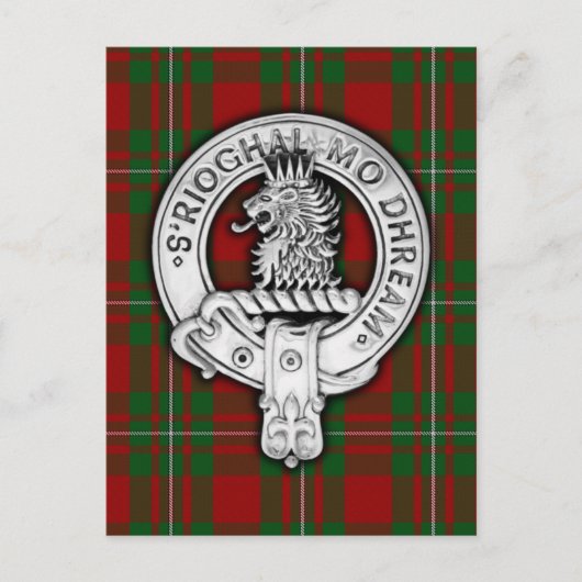 Clan MacGregor Crest & Tartan Briefkaart (Voorkant)