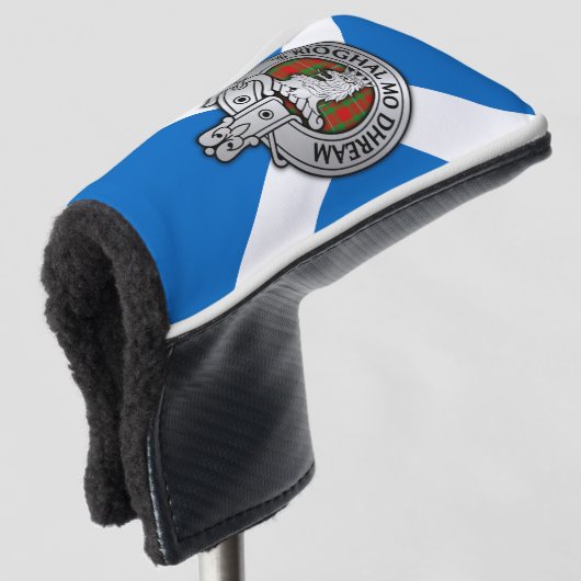 Clan MacGregor Crest & Tartan Golfheadcover (3/4 voorkant)