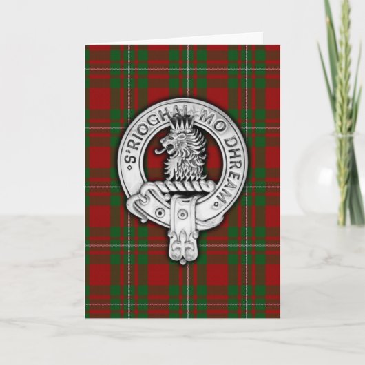 Clan MacGregor Crest & Tartan Kaart (Voorkant)