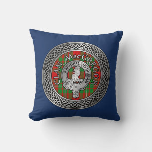 Clan MacGregor Crest & Tartan Knot Kussen