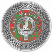 Clan MacGregor Crest & Tartan Knot Sticker (Voorkant)