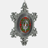 Clan MacGregor Crest & Tartan Knot Tin Sneeuwvlok Ornament (Links)