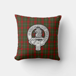 Clan MacGregor Crest & Tartan Kussen