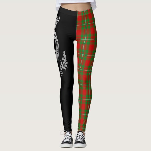 Clan MacGregor Crest & Tartan Leggings (Voorkant)