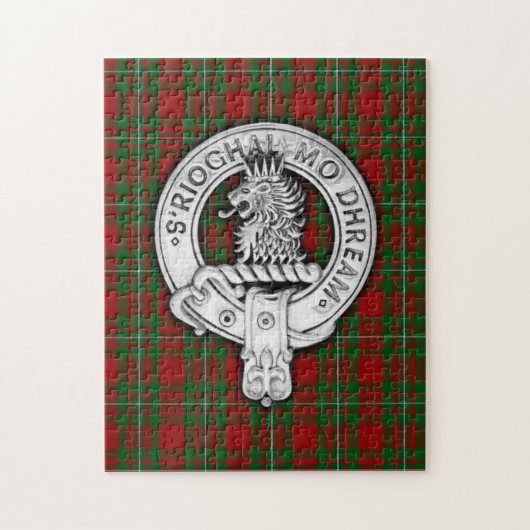 Clan MacGregor Crest & Tartan Legpuzzel (Verticaal)