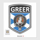 Clan MacGregor Crest & Tartan Saltire - Groter Sticker (Vel)