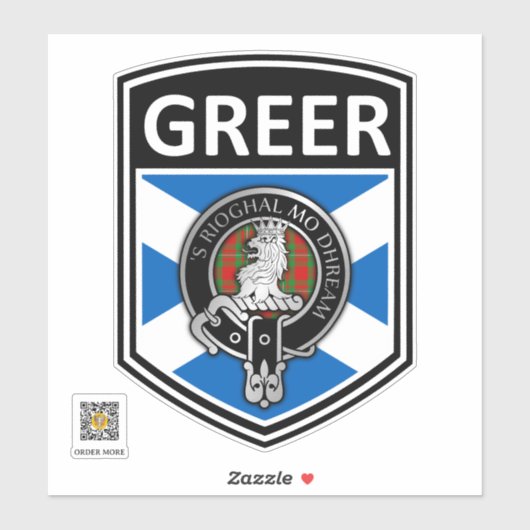 Clan MacGregor Crest & Tartan Saltire - Groter Sticker (Vel)