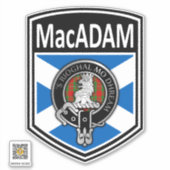 Clan MacGregor Crest & Tartan Saltire - MacAdam Sticker (Voorkant)