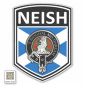 Clan MacGregor Crest & Tartan Saltire - Nederlands Sticker (Voorkant)