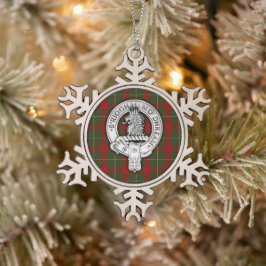 Clan MacGregor Crest & Tartan Tin Sneeuwvlok Ornament