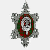 Clan MacGregor Crest & Tartan Tin Sneeuwvlok Ornament (Links)