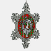 Clan MacGregor Crest & Tartan Tin Sneeuwvlok Ornament (Links)