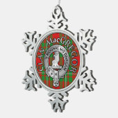 Clan MacGregor Crest & Tartan Tin Sneeuwvlok Ornament (Rechts)