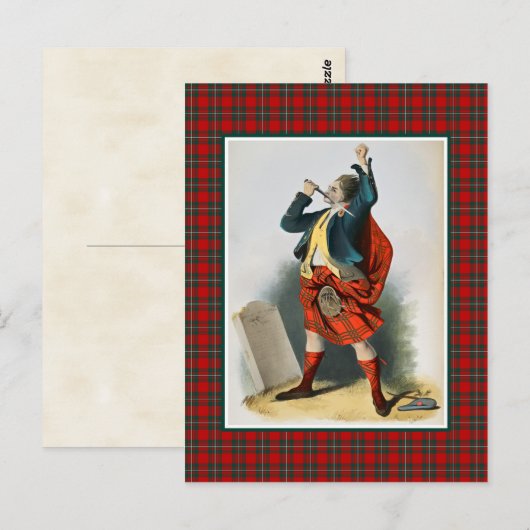 Clan MacGregor  Illustratie Tartan Lijst Briefkaart (Voorkant / Achterkant)