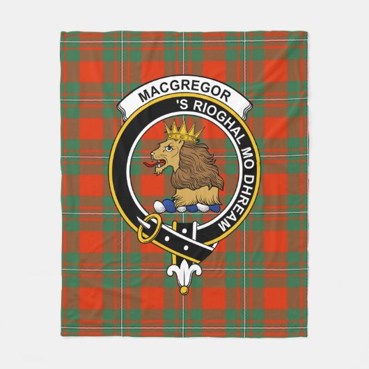 Clan MacGregor Modern Tartan Pset Fleece Deken (Voorkant)